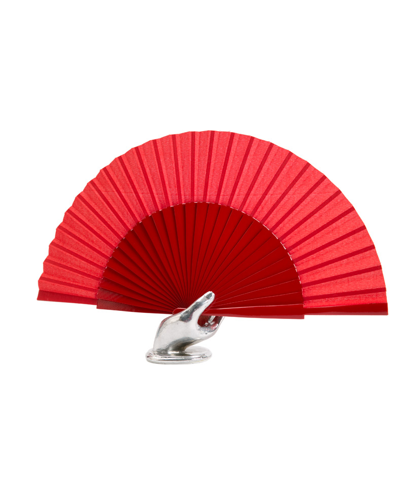 Eventail pour la dance Flamenco rouge 27cm.