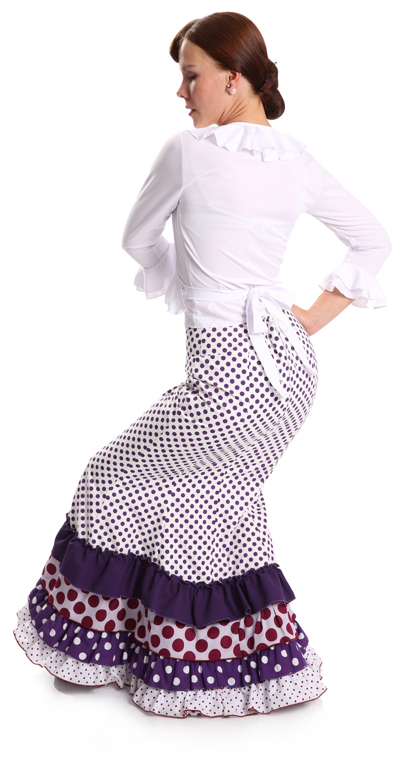 Jupe Flamenco Doña Ana Violet taille L