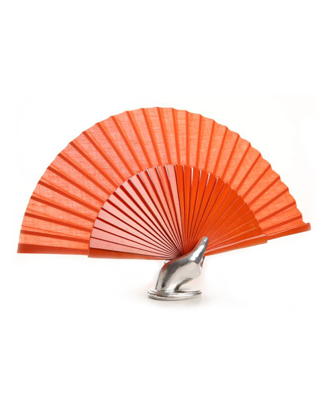 Éventail flamenco orange 27cm.