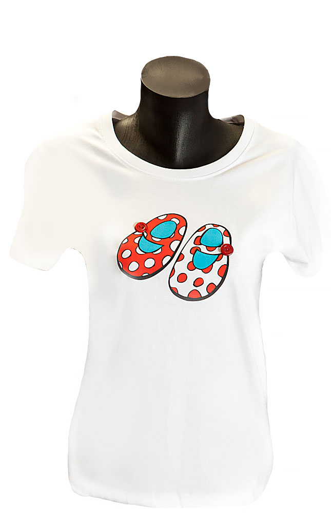 T-shirt flamenco blanc taille M + L
