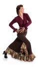 Jupe flamenco Azabache II Marrón-7344C6 taille M