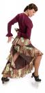 Jupe flamenco Azabache II Marrón-7344C6 taille M