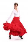 Jupe flamenco Triana FL Rouge