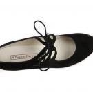 Chaussures Flamenco Cordado Calado Suède Noir