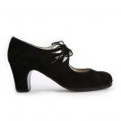 Chaussures Flamenco Cordado Calado Suède Noir
