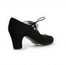 Chaussures Flamenco Cordado Calado Suède Noir