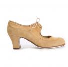 Chaussures Flamenco Angelito Suède Beige