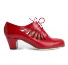 Chaussures Flamenco Ingles Calado Rouge