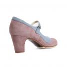 Chaussures Flamenco  Salon Correa II Suède Violet/Bleu