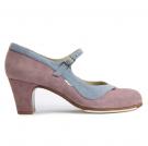 Chaussures Flamenco  Salon Correa II Suède Violet/Bleu