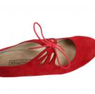Chaussures Flamenco Cordado Calado Suède Rouge