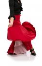 Jupe flamenco Azabache VII Rouge-Rose