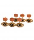 Mécaniques pour guitares style Hauser, laiton massif, chevilles en palissandre