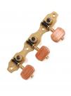 Mécaniques pour guitares style Hauser, laiton massif, chevilles en palissandre