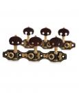Mécaniques pour guitares style Hauser, nickel noir, chevilles bois de serpent