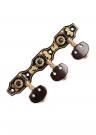 Mécaniques pour guitares style Hauser, nickel noir, chevilles bois de serpent