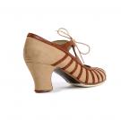 Chaussures Flamenco Primor Suède Beige/Serpent