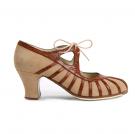 Chaussures Flamenco Primor Suède Beige/Serpent