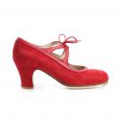Chaussures de danse Flamenco Candor Suède Rouge