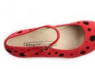 Chaussures Flamenco Topos Rouge-Noir