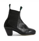 Bottes flamenco en cuir noir