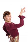 Chemisier Flamenco aubergine