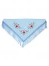 Foulard 150 x 70 bleu clair brodé
