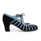 Chaussures Flamenco Primor Suède Noir/Bleu