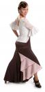 Jupe flamenco Azabache VII Brun/Rose
