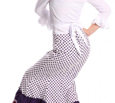 Flamenco Skirt Doña Ana Lunares Purple