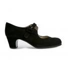 Chaussures Flamenco Tablas Suède Noir