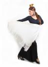 Châle de flamenco blanc 150 x 70